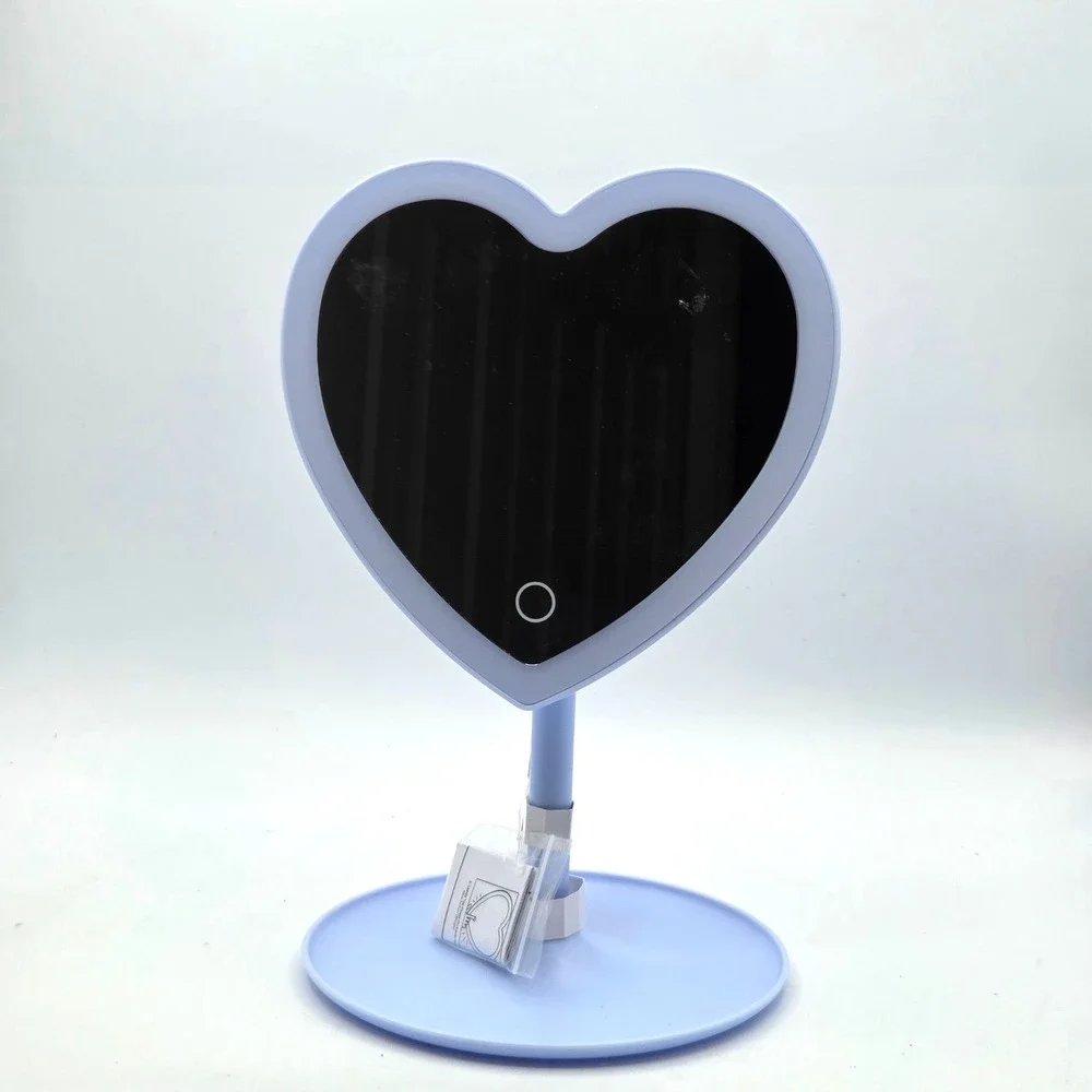 Vanity‎ Mirror, Heart-Shaped Makeup Mirror with LED Light Adjustable NEW